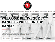 Tablet Screenshot of dancex.ca